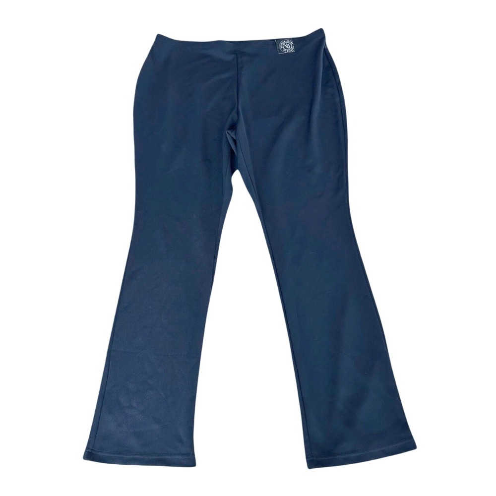 Womens Y2K Flare Yoga Pants Navy Blue Tall Plus Size 22/24 Venezia Jeans Co